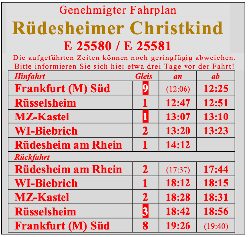 Fahrplan - HEF Rüdesheim 2021