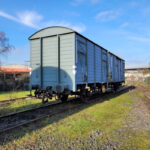 unser bisheriger Lagerwagen - ein Reichsbahn Postwagen (29.1.2023 - Foto: Wolfgang Rotzler)