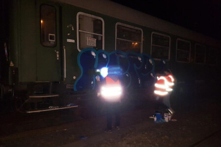 erste Arbeiten am Wagen in Mainz-Weisenau - Sprayer Schaden an 2 Bm234 Wagen (21.02.2021)