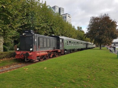 Charterzug mit 236 406-5 auf der Hafenbahn Frankfurt (23.10.2021 - Foto: Wolfgang Rotzler)