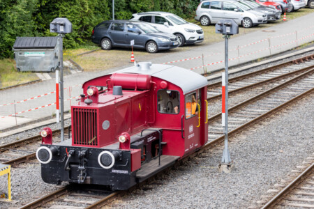 Köf 322 607-3 im Bahnhof Königstein (Pfingsten 2022 - Gerhard Hohl)