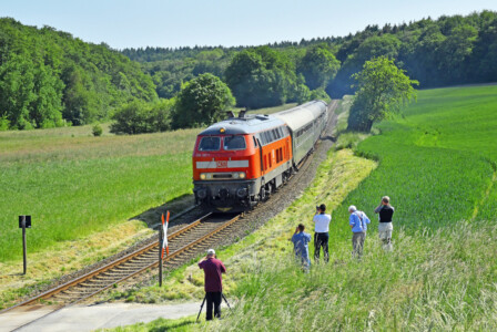 Pfingstdampf: 218 191-5 bei Schneidhain (28.5.2023 - Foto: Sven Eichler)