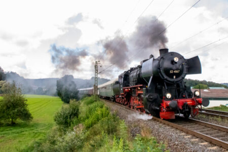 Sonderfahrt nach Borken mit 52 4867, Aufnahme bei Cölbe (23.09.2023, Foto: Gregor Börner - bundesbahn.net)