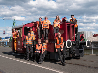 Mädelsdampf auf der Hafenbahn (28.4.2024 - Foto: Simon Klinz)