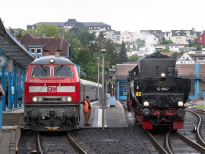 mit Volldampf in den Taunus-2024: Rangierarbeiten in Königstein (Foto: Simon Klinz)